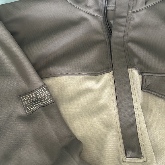 Matte Grey Quarter Zip Sweater - Picture 4 of 5